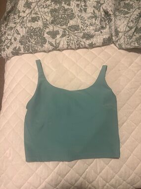 Women's Old Navy Teal Scoop Neck Crop Tank Top